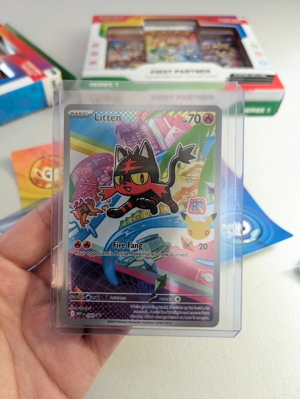 Pokemon First Partner Collection Series 1 - Rowlet Popplio Litten 3 Promo Cards - Picture 11 of 16
